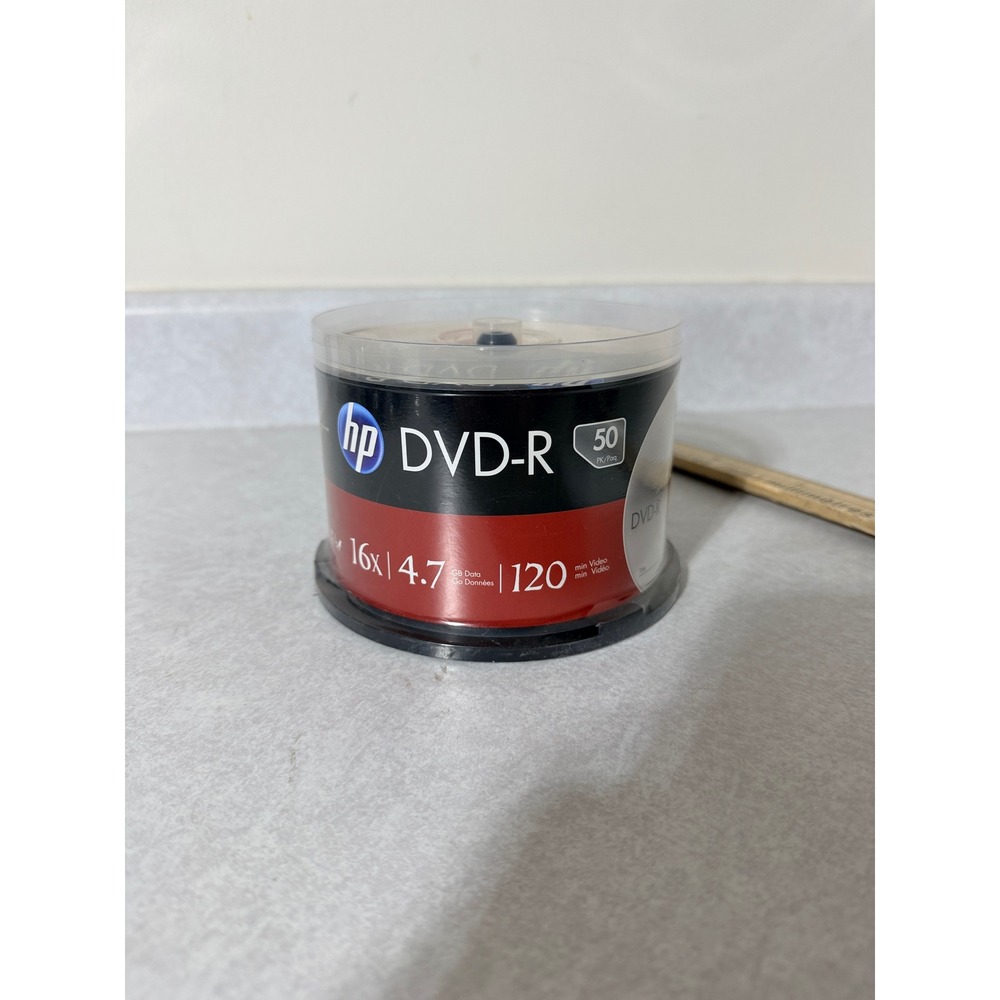 HP DVD-R‎ 50 Pack Spindle 4.7GB 120min 16x Recordable Media DM16050CB New Sealed